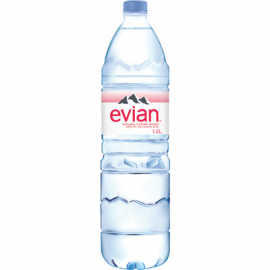Минерална вода Evian 1.500 л, 6 броя