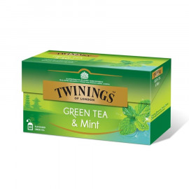 Twinings, Зелен чай и Мента 25 х 1.5 г
