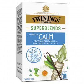 Twinings Superblends Calm, Подправки от лайка и ванилия с печен корен от цикория 18 х 2 г