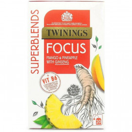Twinings Superblends Focus, Манго и ананас с женшен 18 х 2 г